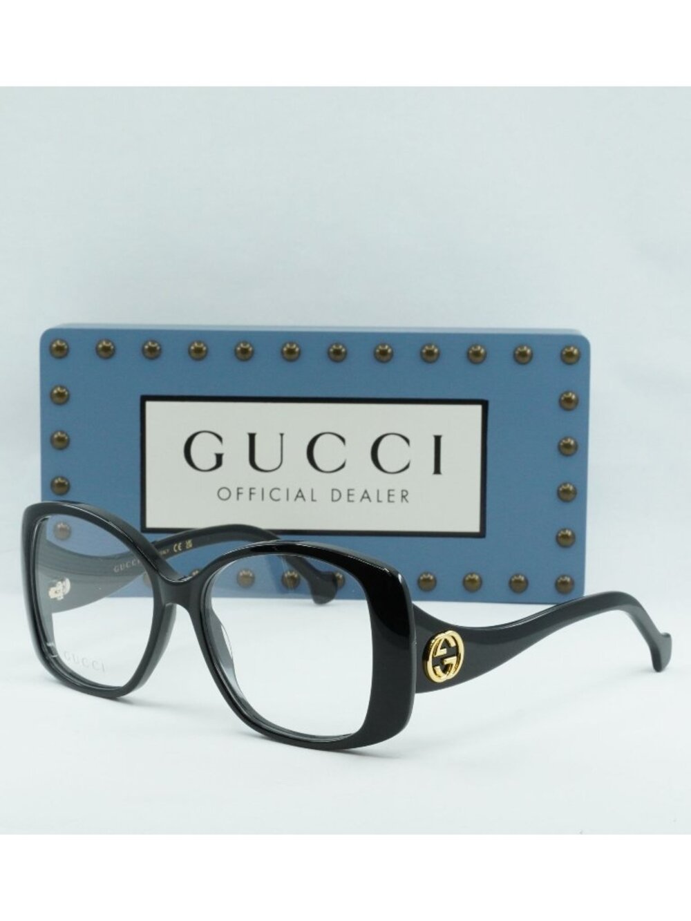 Gucci GG1236O 001 Square Eyeglasses - Black 55mm